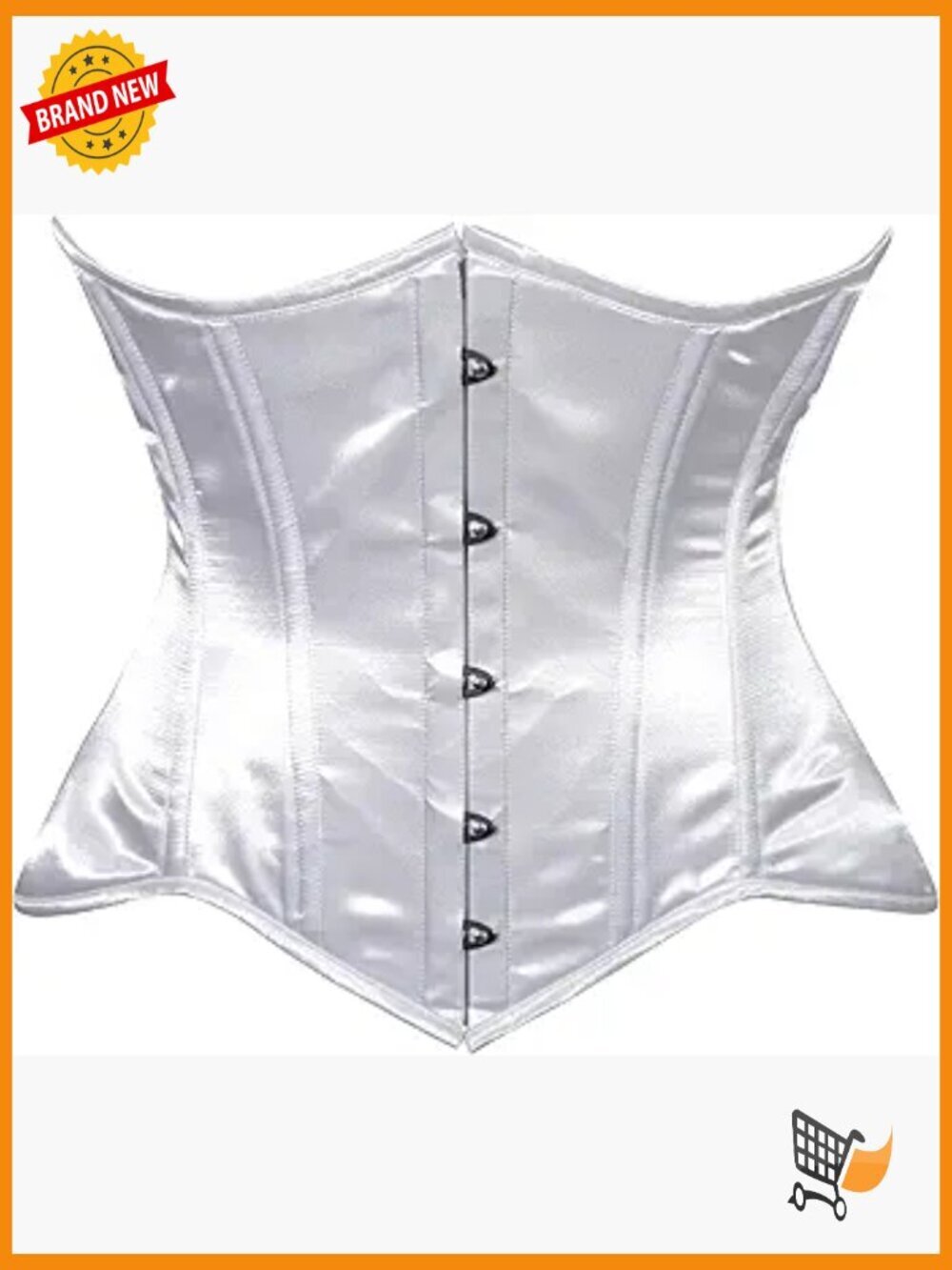 Satin Underbust Corset Waist Cincher Top Bridal Wedding